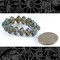 Cornflower-Montana Blue Picasso 7mm x 11mm Saucer Beads One Strand GB-B1